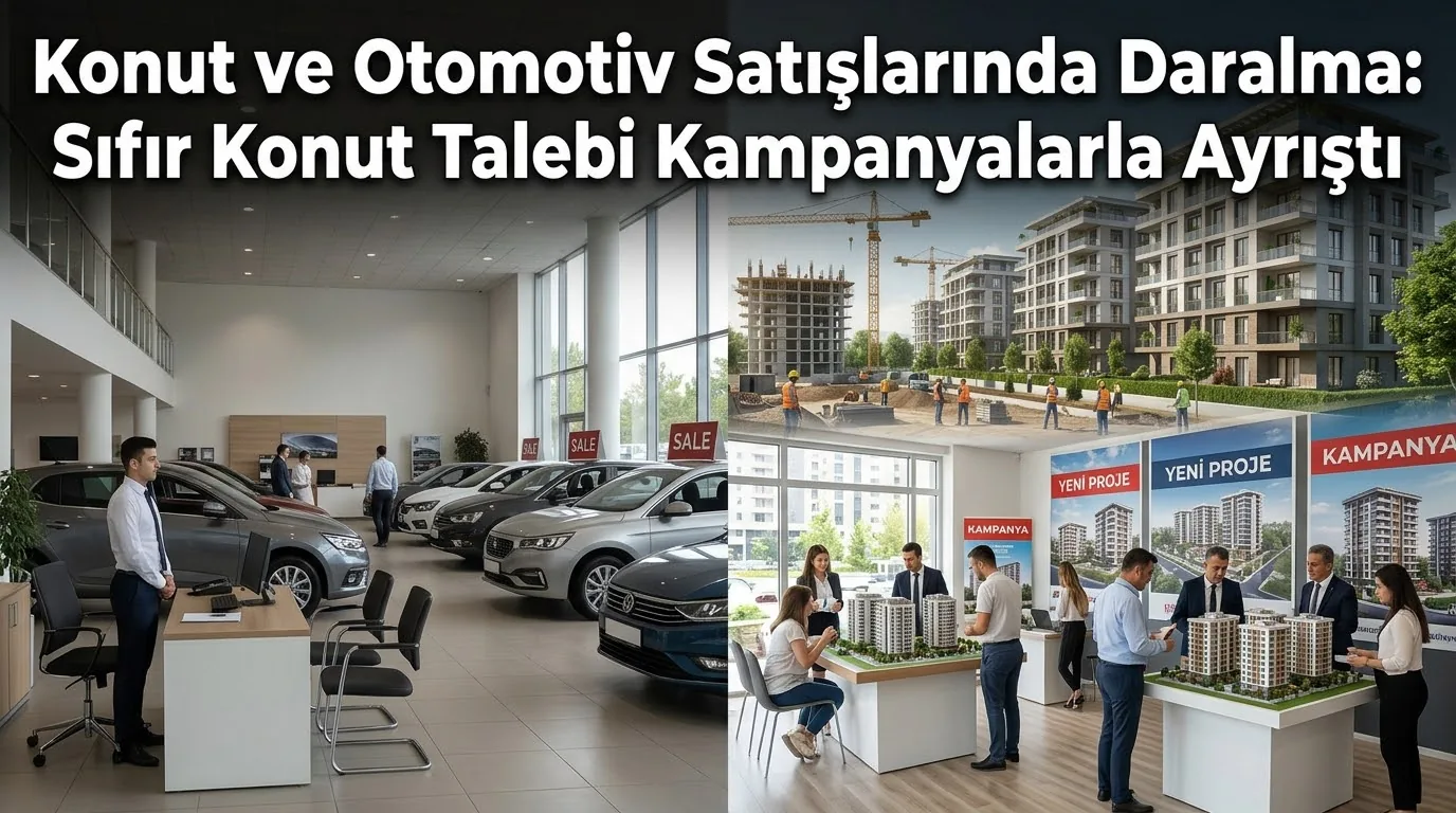 Konut ve Otomotiv Satışlarında Daralma: Sıfır Konut Talebi Kampanyalarla Ayrıştı
