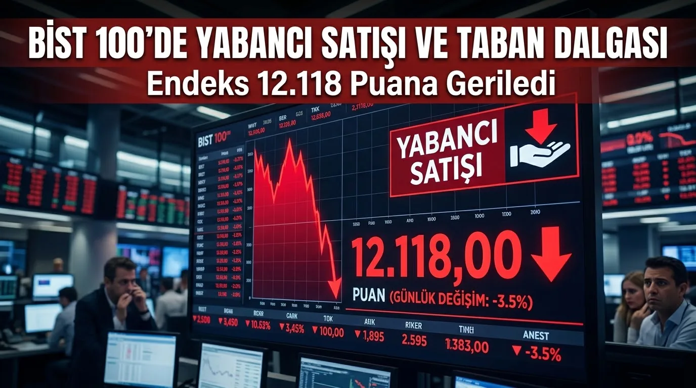 BIST 100'de Yabancı Satışı ve Taban Dalgası: Endeks 12.118 Puana Geriledi