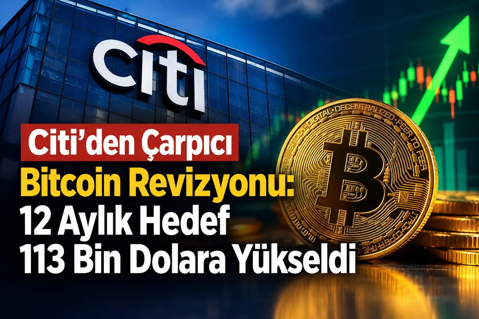 Citi'den Çarpıcı Bitcoin Revizyonu: 12 Aylık Hedef 113 Bin Dolara Yükseldi