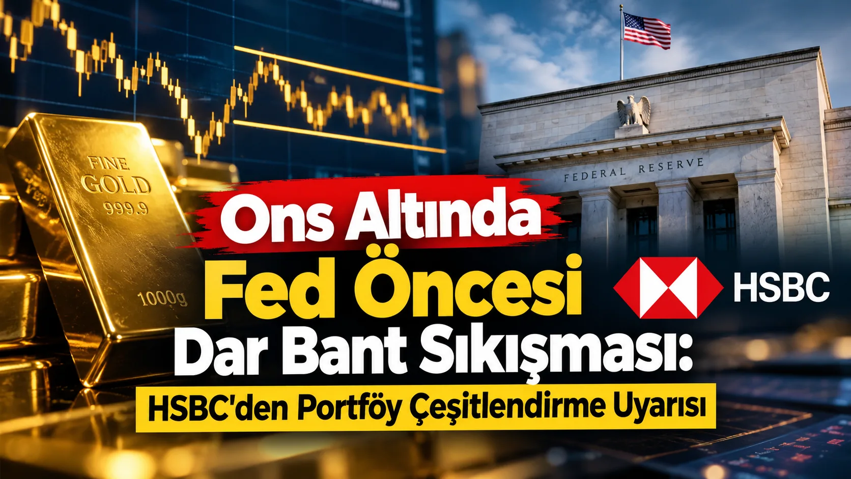 Ons Altında Fed Öncesi Dar Bant Sıkışması: HSBC'den Portföy Çeşitlendirme Uyarısı
