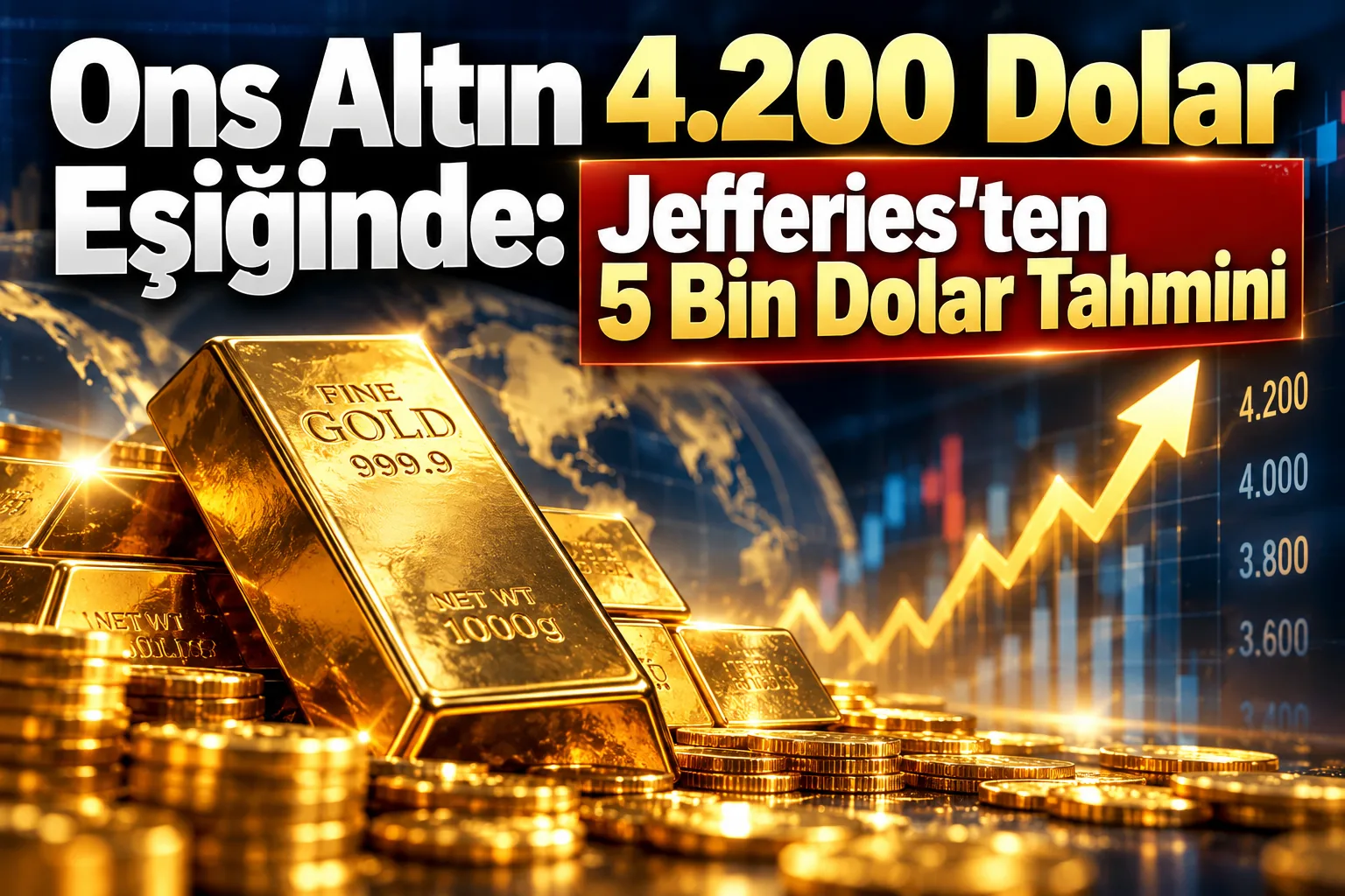 Ons Altın 4.200 Dolar Eşiğinde: Jefferies'ten 5 Bin Dolar Tahmini