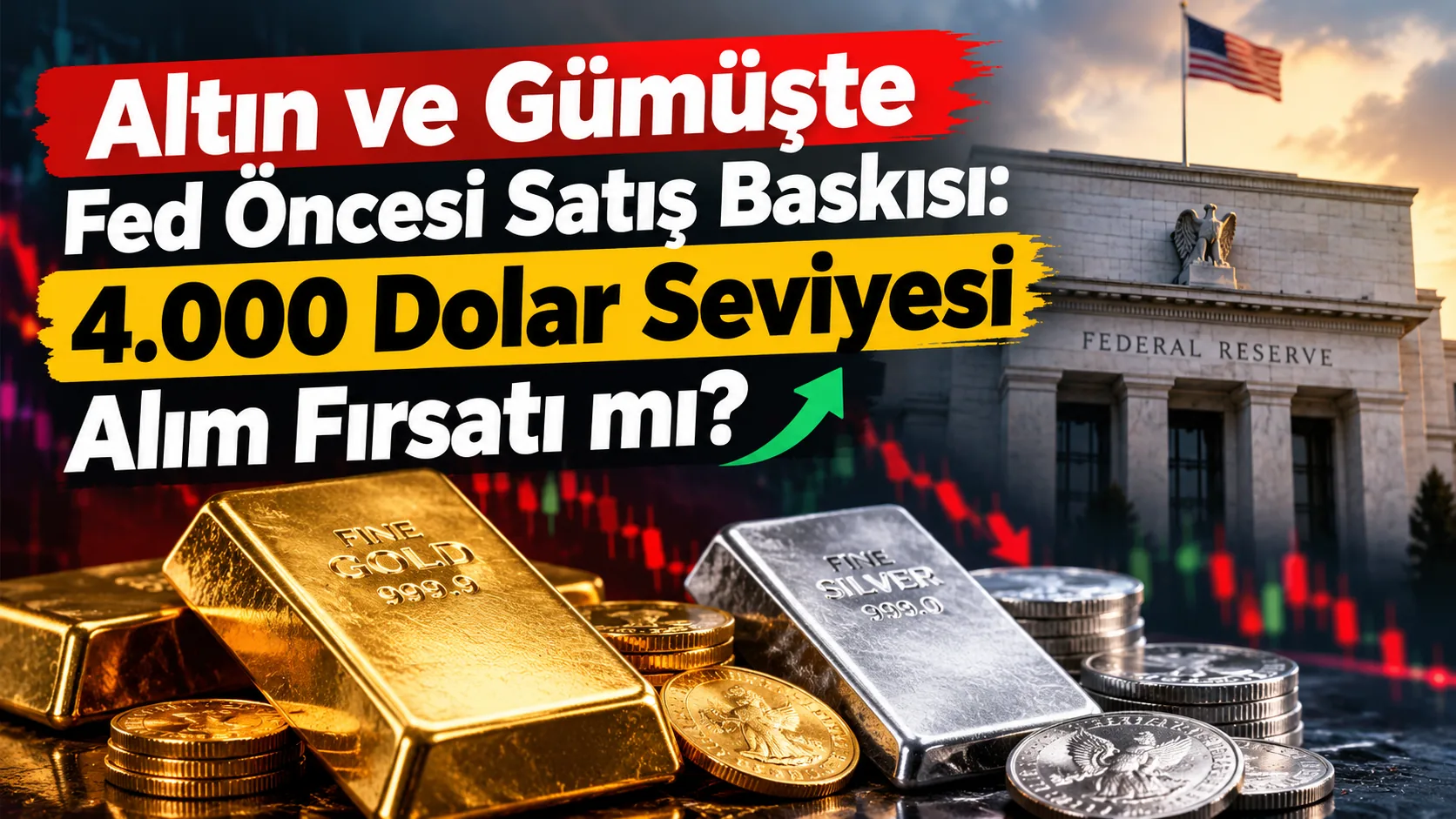 Altın ve Gümüşte Fed Öncesi Satış Baskısı: 4.000 Dolar Seviyesi Alım Fırsatı mı?