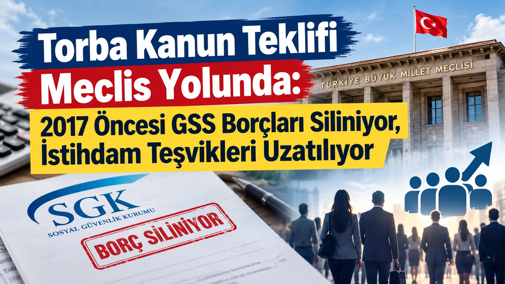 Torba Kanun Teklifi Meclis Yolunda: 2017 Öncesi GSS Borçları Siliniyor, İstihdam Teşvikleri Uzatılıyor