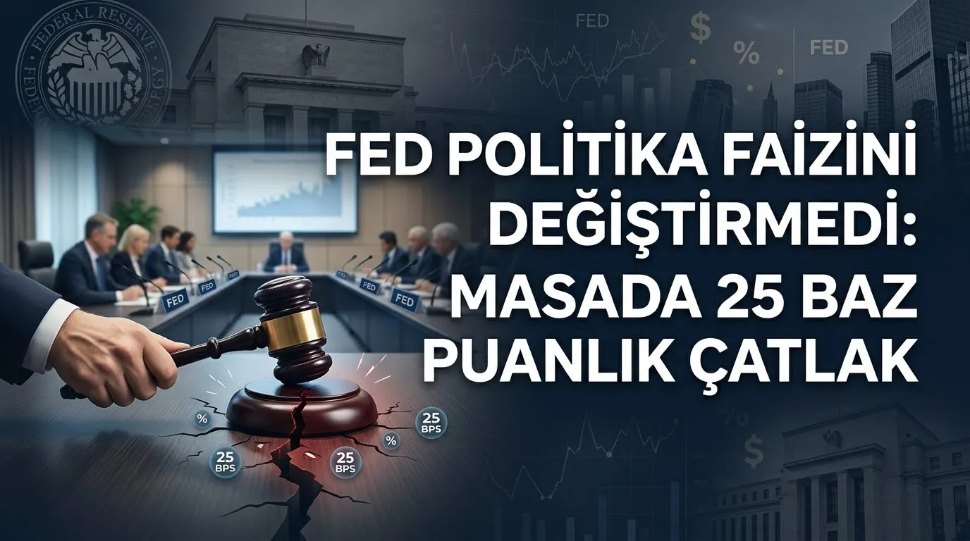 Fed Politika Faizini Değiştirmedi: Masada 25 Baz Puanlık Çatlak