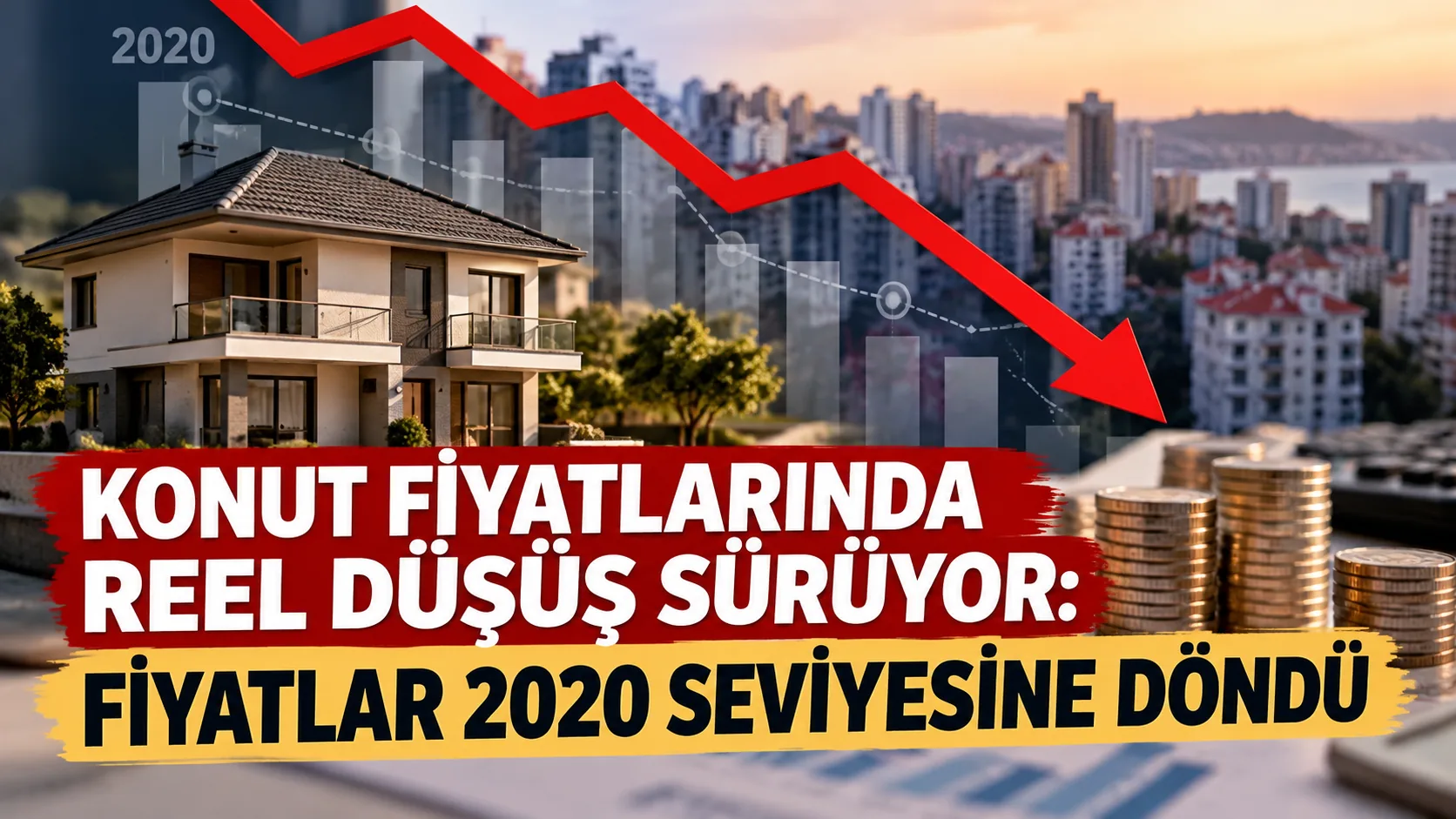 Konut Fiyatlarında Reel Düşüş Sürüyor: Fiyatlar 2020 Seviyesine Döndü