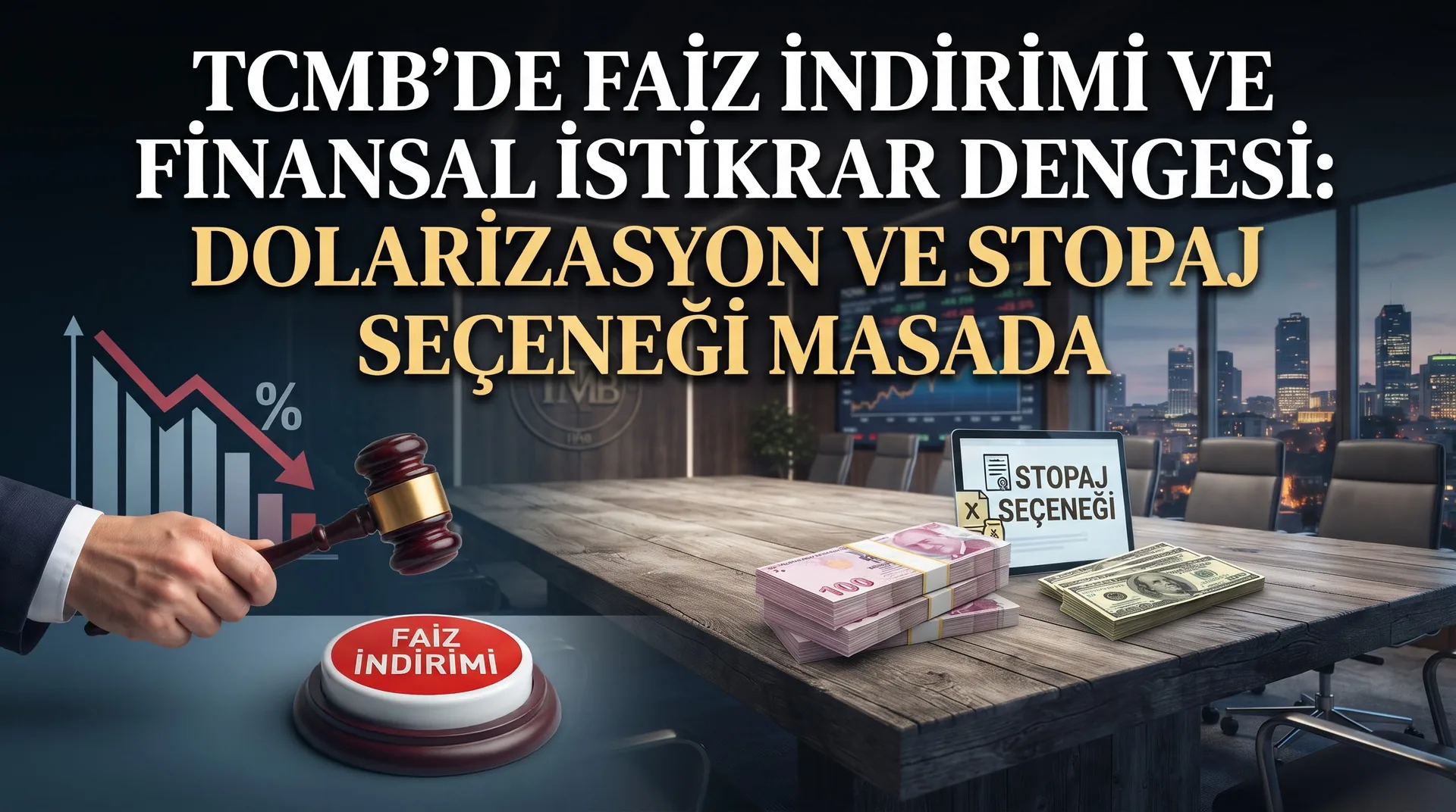 TCMB'de Faiz İndirimi ve Finansal İstikrar Dengesi: Dolarizasyon ve Stopaj Seçeneği Masada