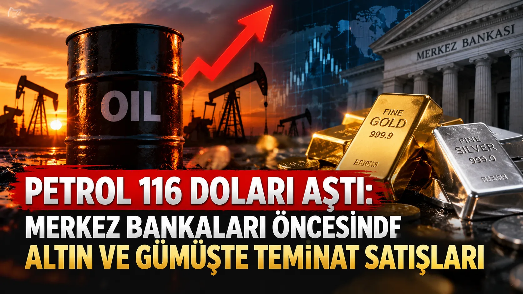 Petrol 116 Doları Aştı: Merkez Bankaları Öncesinde Altın ve Gümüşte Teminat Satışları