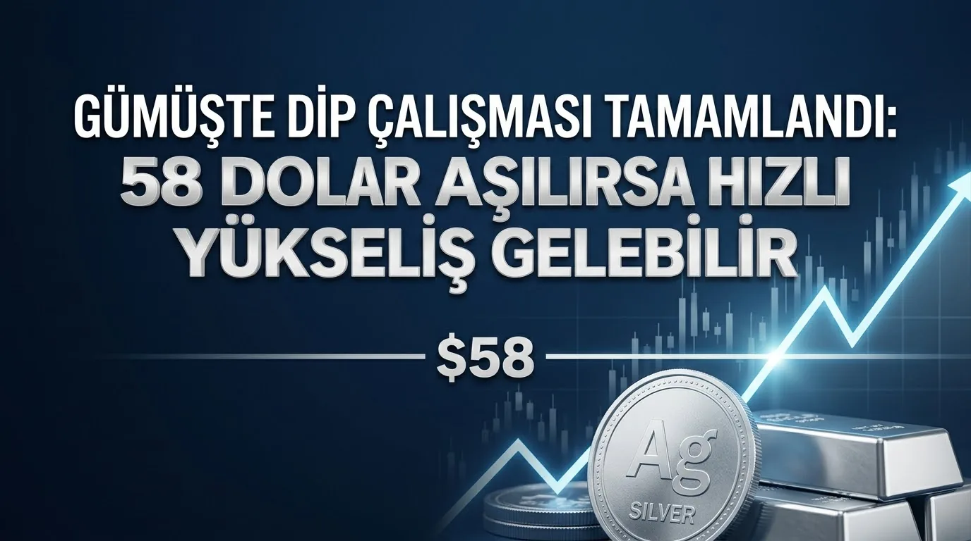 Gümüşte Dip Çalışması Tamamlandı: 58 Dolar Aşılırsa Hızlı Yükseliş Gelebilir