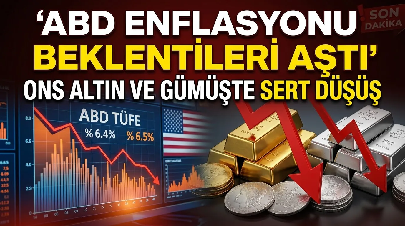 ABD Enflasyonu Beklentileri Aştı: Ons Altın ve Gümüşte Sert Düşüş