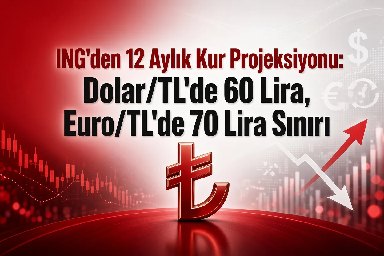 ING'den 12 Aylık Kur Projeksiyonu: Dolar/TL'de 60 Lira, Euro/TL'de 70 Lira Sınırı