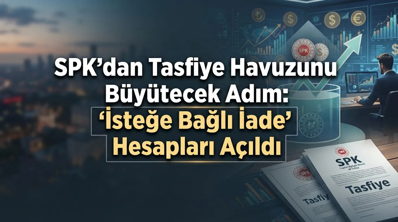 SPK'dan Tasfiye Havuzunu Büyütecek Adım: 'İsteğe Bağlı İade' Hesapları Açıldı