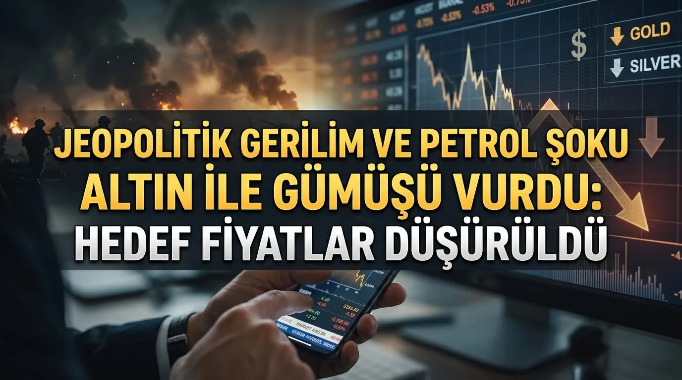 Jeopolitik Gerilim ve Petrol Şoku Altın ile Gümüşü Vurdu: Hedef Fiyatlar Düşürüldü