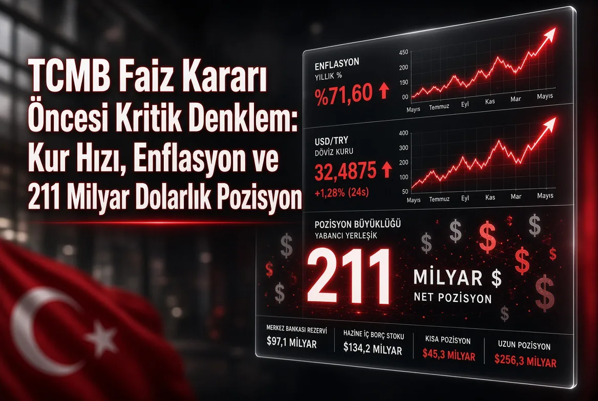 TCMB Faiz Kararı Öncesi Kritik Denklem: Kur Hızı, Enflasyon ve 211 Milyar Dolarlık Pozisyon