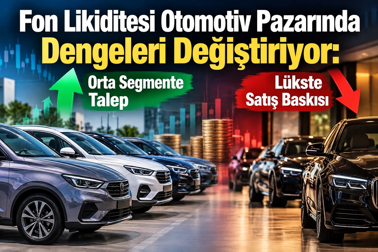 Fon Likiditesi Otomotiv Pazarında Dengeleri Değiştiriyor: Orta Segmente Talep, Lükste Satış Baskısı